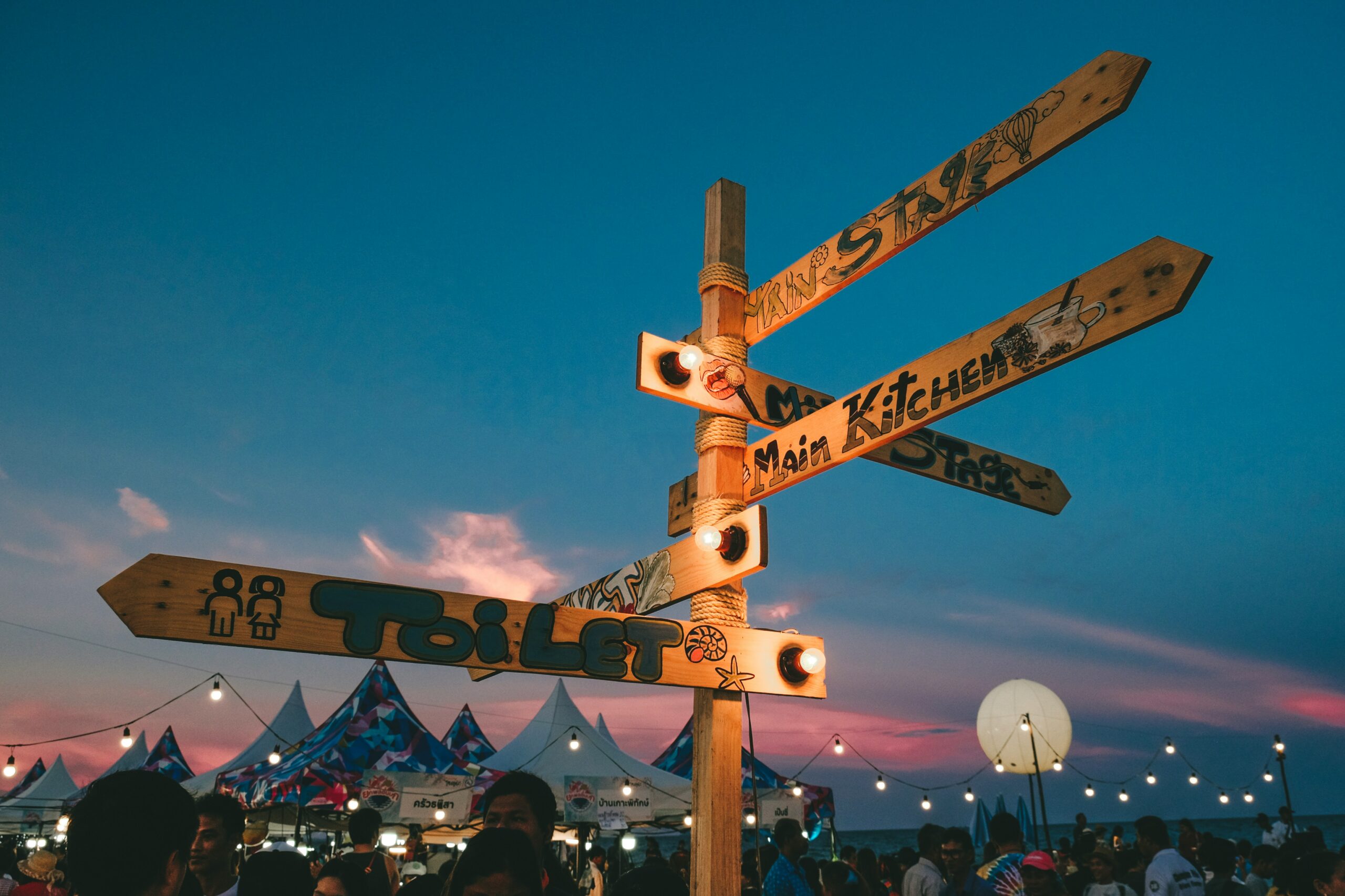 brown road signages